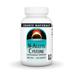 Source Naturals N-Acetyl Cysteine 120 comprimés vue de face