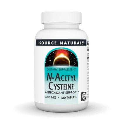 Source Naturals N-Acetyl Cysteine 120 comprimés vue de face