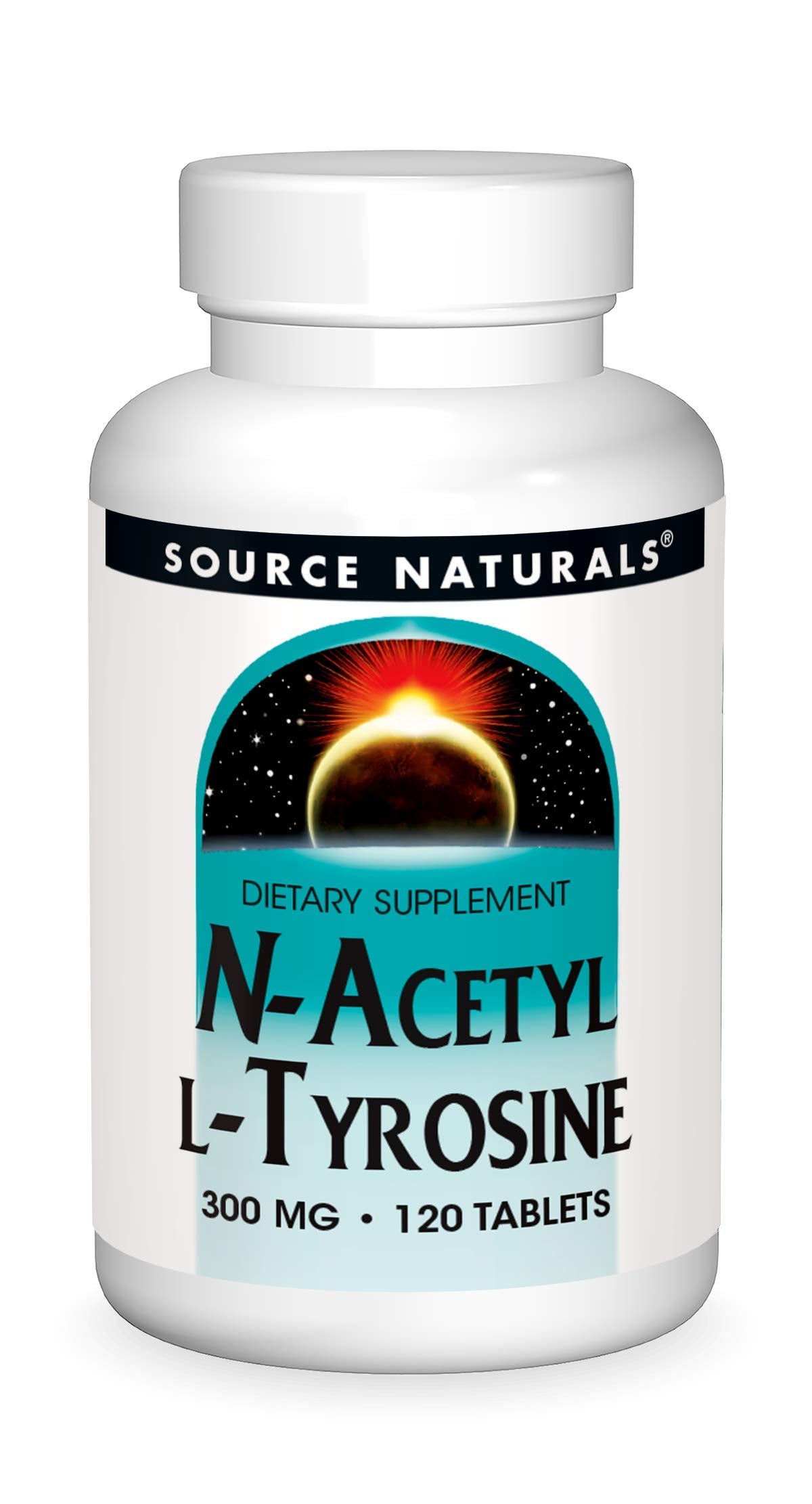 Source Naturals N-Acetyl L-Tyrosine 120 comprimés vue avant