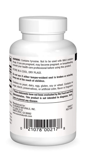 Source Naturals N-Acetyl L-Tyrosine détails des comprimés