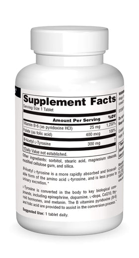 Source Naturals N-Acetyl L-Tyrosine étiquette de produit