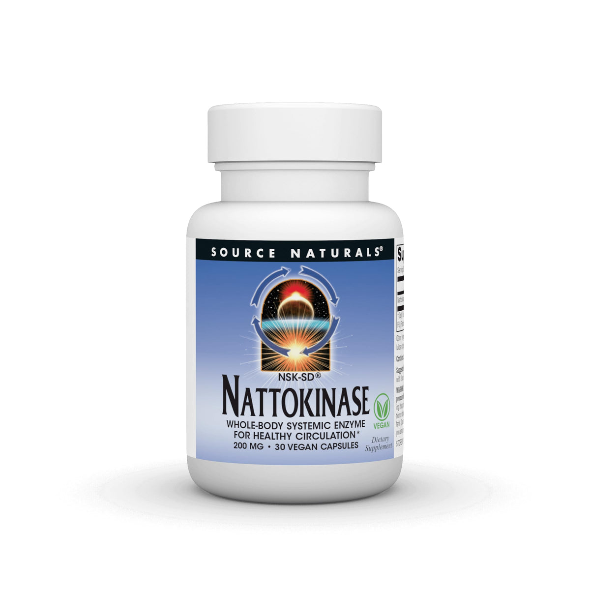 Source Naturals Nattokinase 200 mg capsules végétales, vue de face