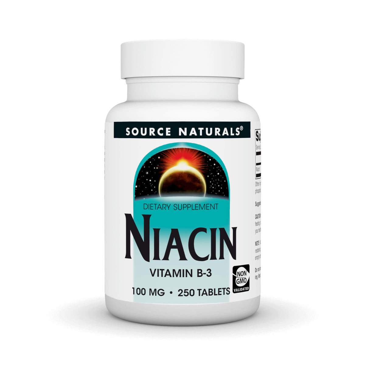 Source Naturals Niacine B-3 100 mg 250 comprimés vue de face