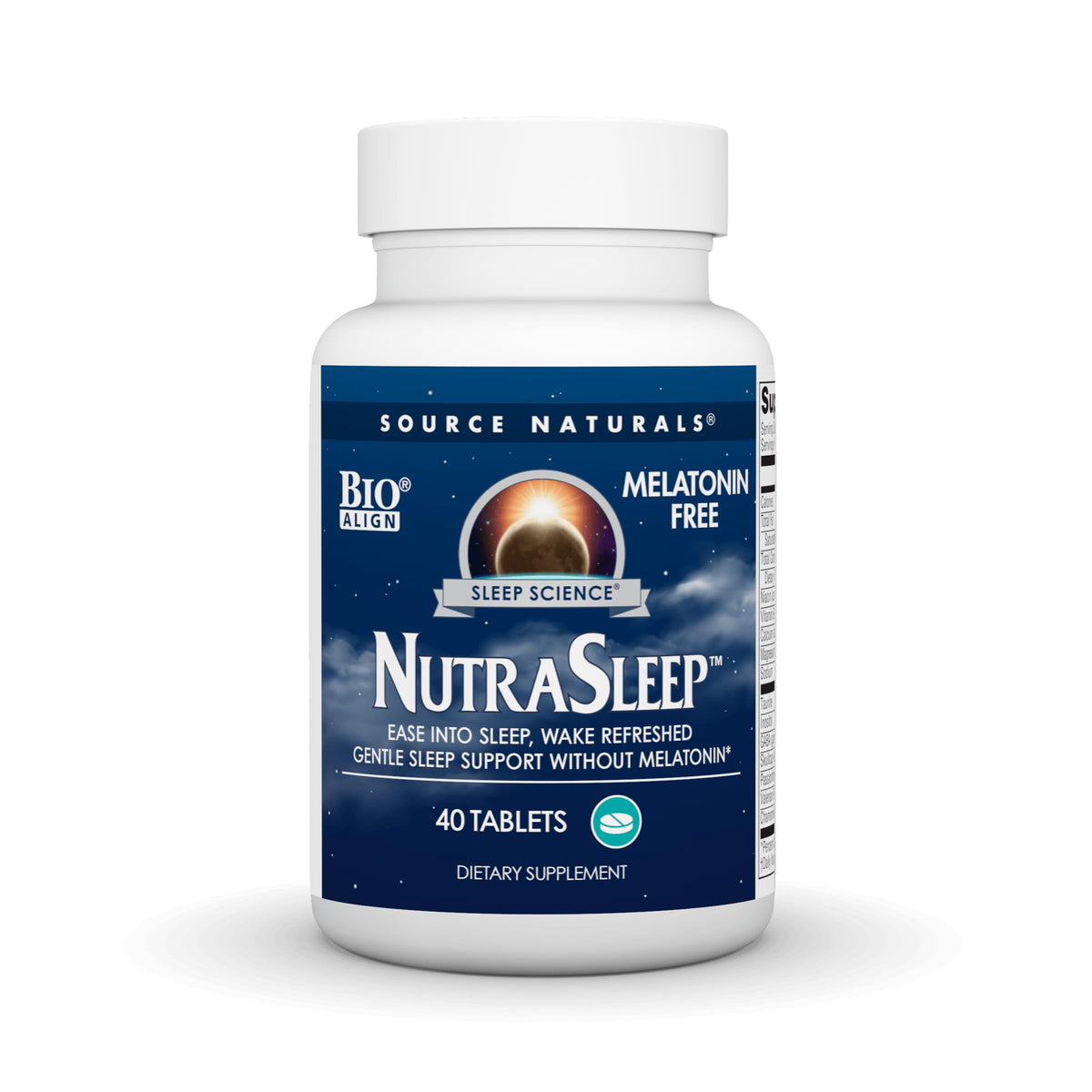 Source Naturals NutraSleep 40 comprimés vue de face