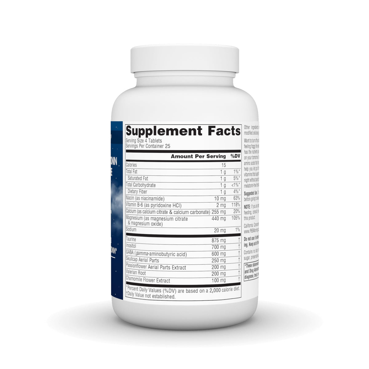 Source Naturals NutraSleep flacon avec étiquette détaillée