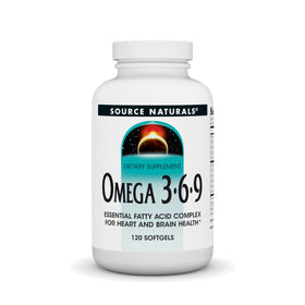 Source Naturals Omega 3-6-9 120 gélules souples vue de face