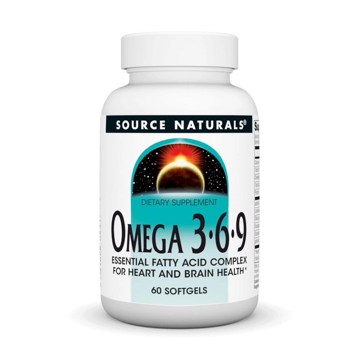Source Naturals Omega 3-6-9 60 gélules vue de face