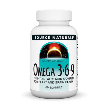 Source Naturals Omega 3-6-9 60 gélules vue de face