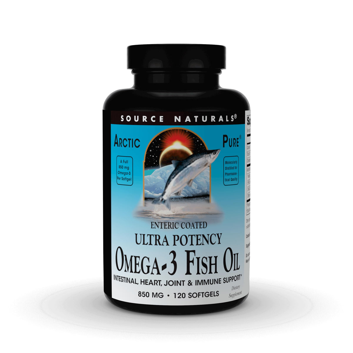 Source Naturals Omega-3 Huile de Poisson 850mg 120 Gélules vue avant