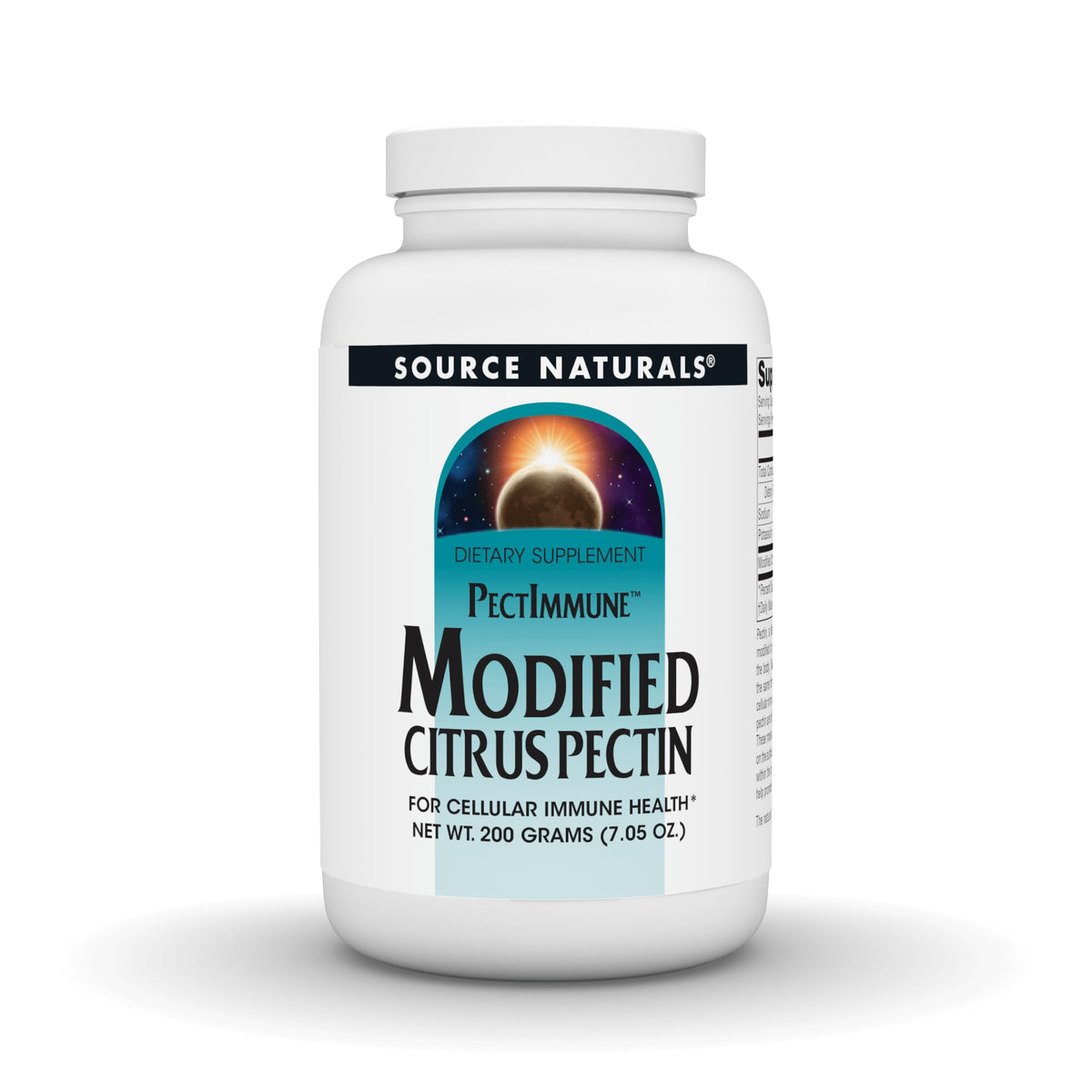 Source Naturals PectImmune Pectine d'Agrumes Modifiée 200g vue avant