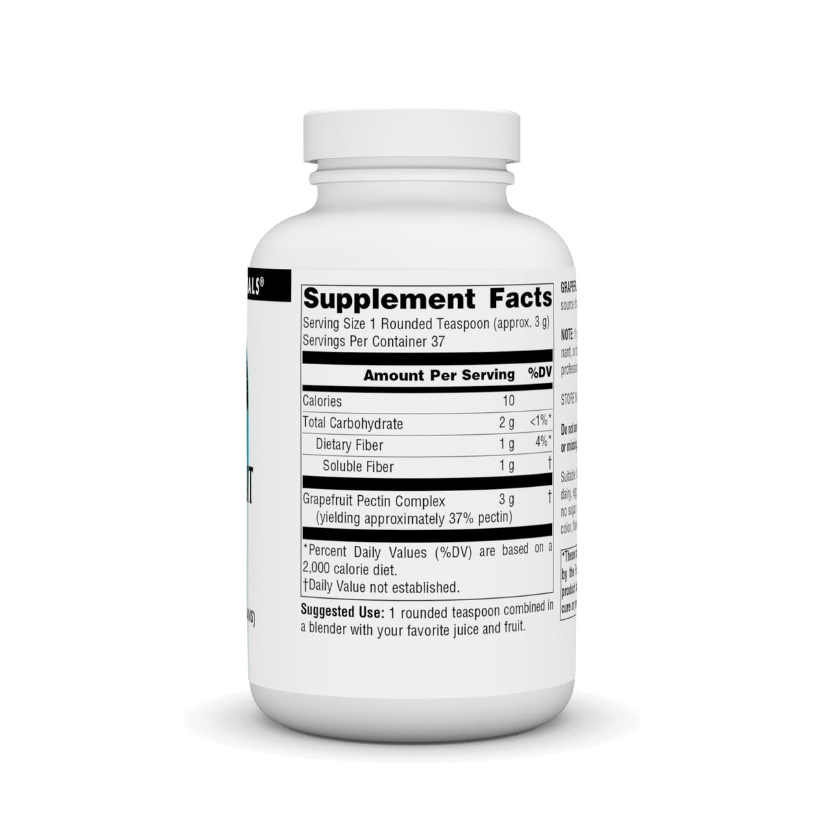 Source Naturals Pectine de Pamplemousse 159 g - vue arrière