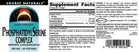 Source Naturals Phosphatidyl Serine Complex 500mg gélules molles en utilisation