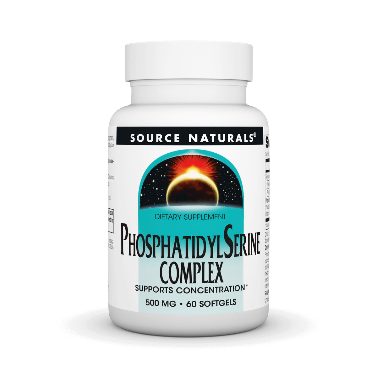 Source Naturals Phosphatidyl Serine Complex 500mg gélules molles vue avant