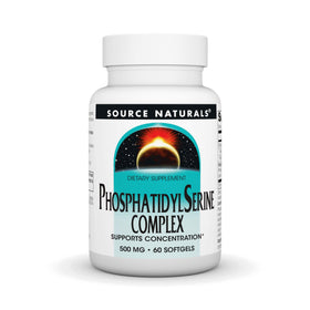 Source Naturals Phosphatidyl Serine Complex 500mg gélules molles vue avant
