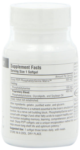Source Naturals Phosphatidyl Serine Matrix 500 mg gélules souples en main