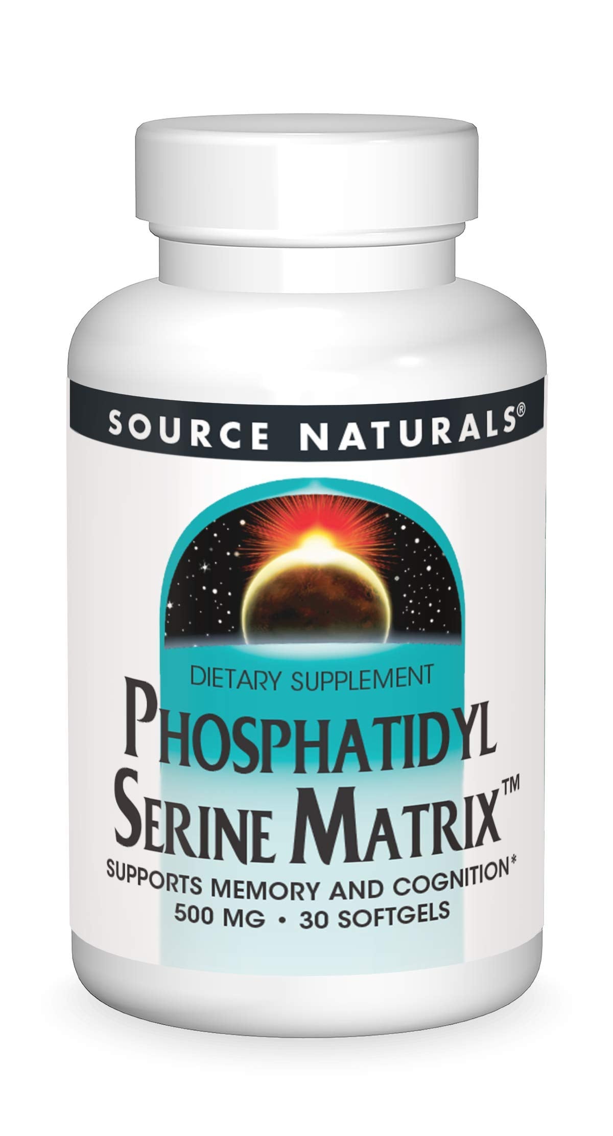 Source Naturals Phosphatidyl Serine Matrix 500 mg gélules souples vue avant