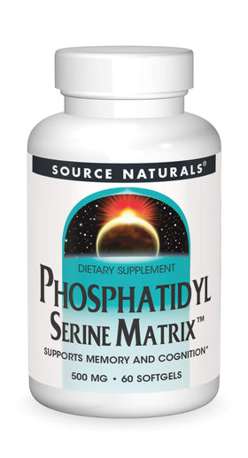 Source Naturals Phosphatidyl Serine Matrix 500mg 60 gélules avant