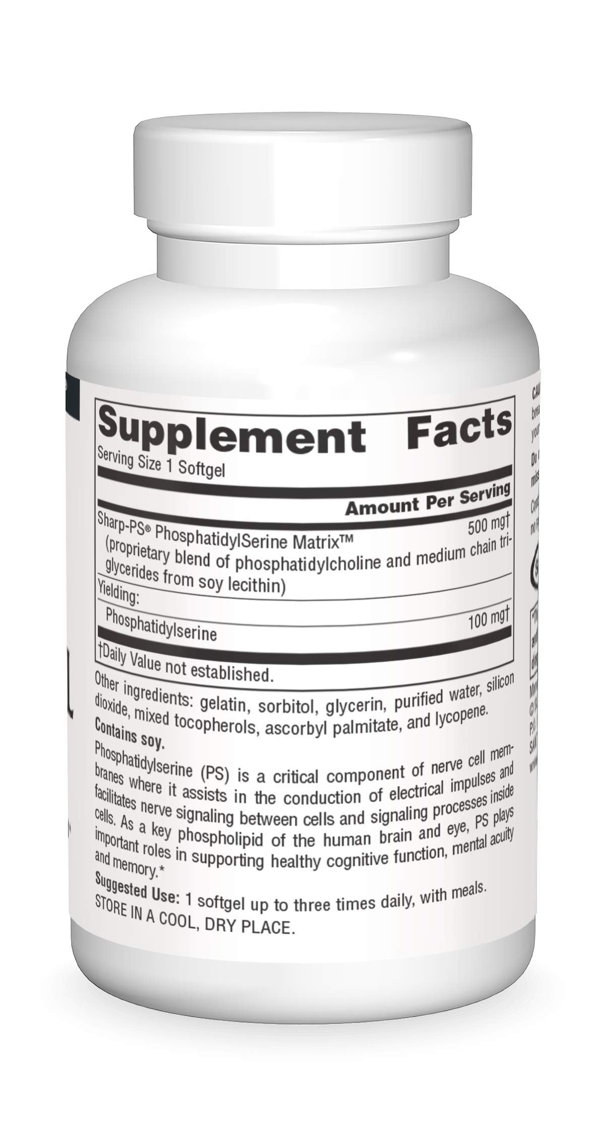 Source Naturals Phosphatidyl Serine Matrix 500mg gélule individuelle