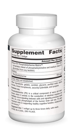 Source Naturals Phosphatidyl Serine Matrix 500mg gélule individuelle