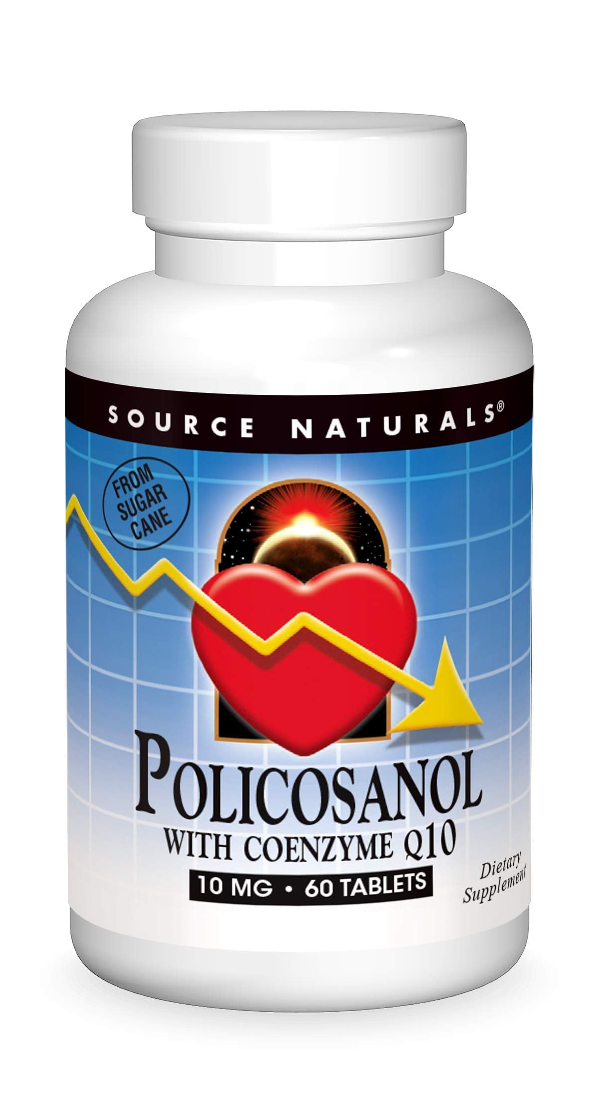 Source Naturals Policosanol 10 mg comprimés vue avant