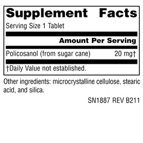 Source Naturals Policosanol 20 mg informations nutritionnelles