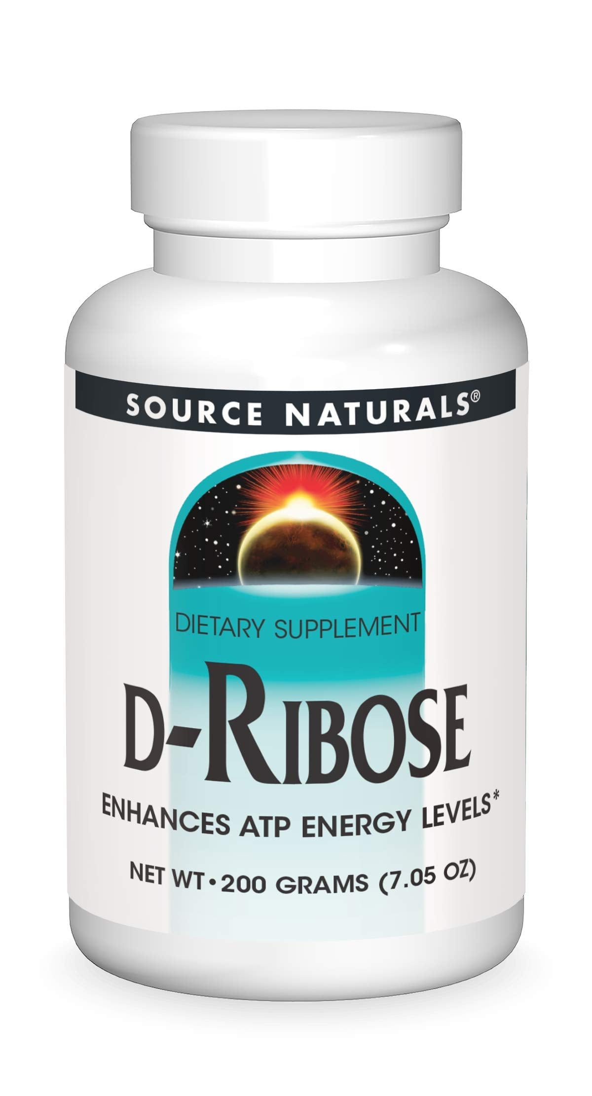 Source Naturals Poudre de D-Ribose 200 g vue de face