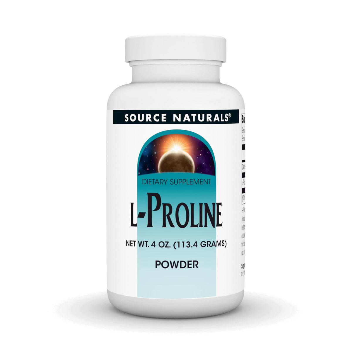 Source Naturals Poudre de L-Proline 168g vue de face