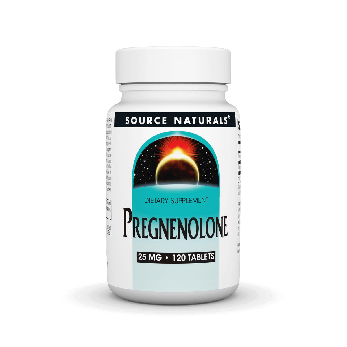 Source Naturals Pregnenolone 25mg 120 comprimés vue de face