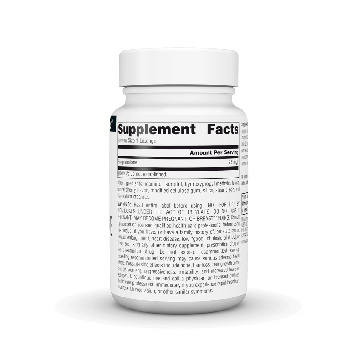 Source Naturals Pregnenolone 25mg comprimé cerise sur une surface