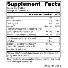 Source Naturals Proline & Lysine 550 mg 120 comprimés emballage