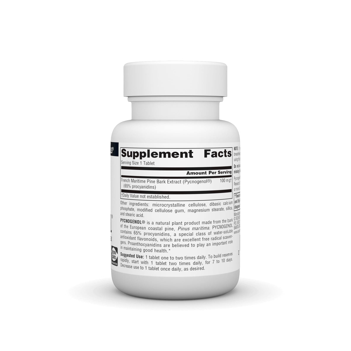 Source Naturals Pycnogenol 100 mg 60 comprimés côté droit