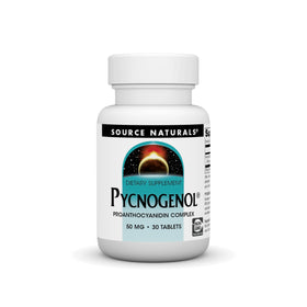 Source Naturals Pycnogenol 50 mg 30 comprimés vue avant