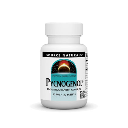 Source Naturals Pycnogenol 50 mg 30 comprimés vue avant