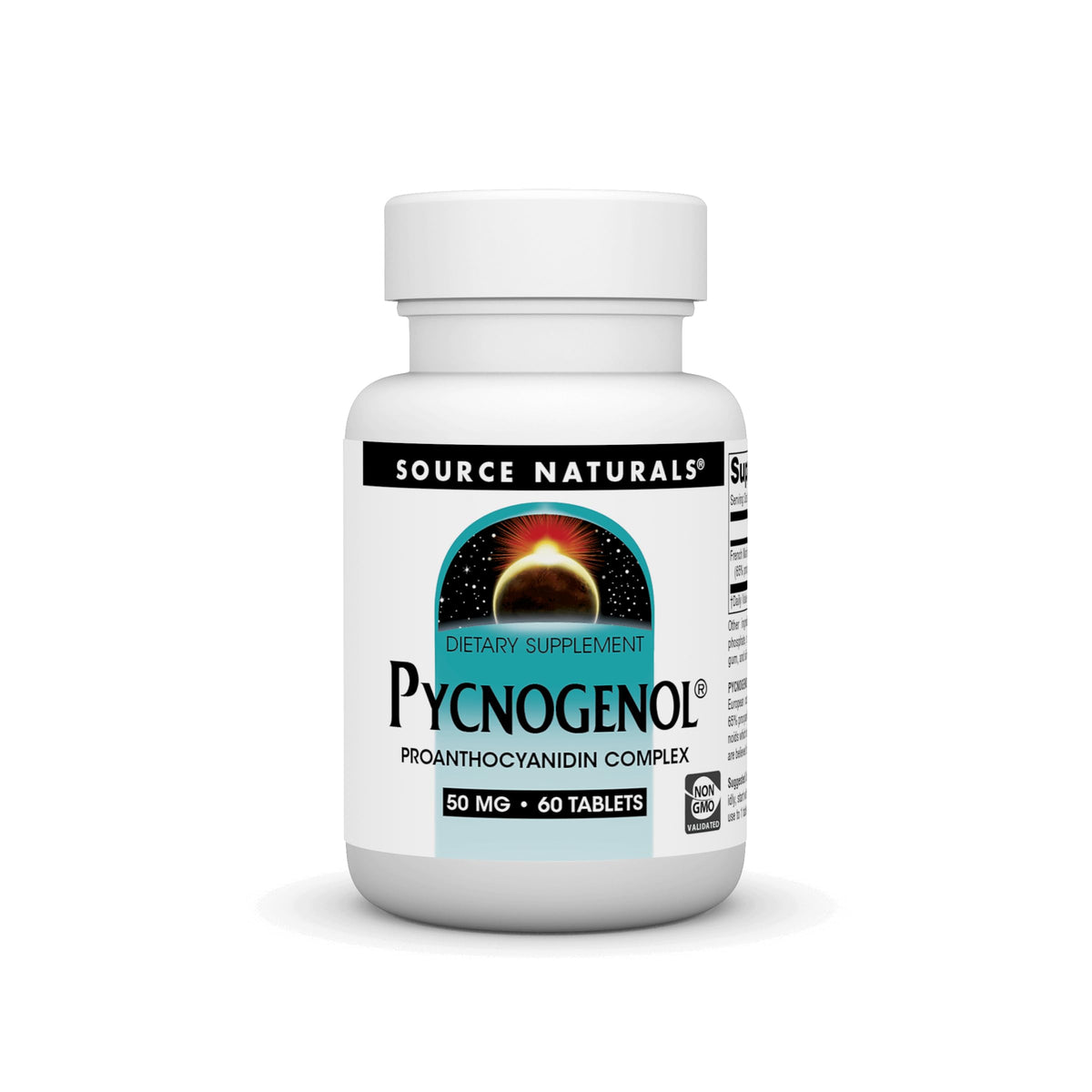 Source Naturals Pycnogenol 50 mg 60 comprimés vue de face