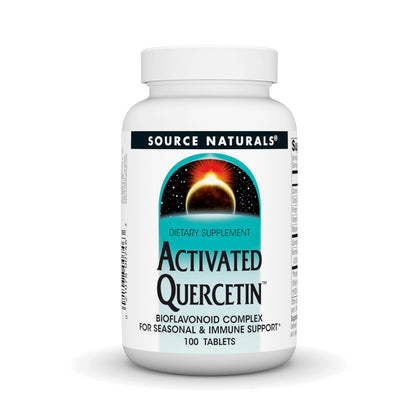 Source Naturals Quercétine Activée 100 comprimés, vue de face