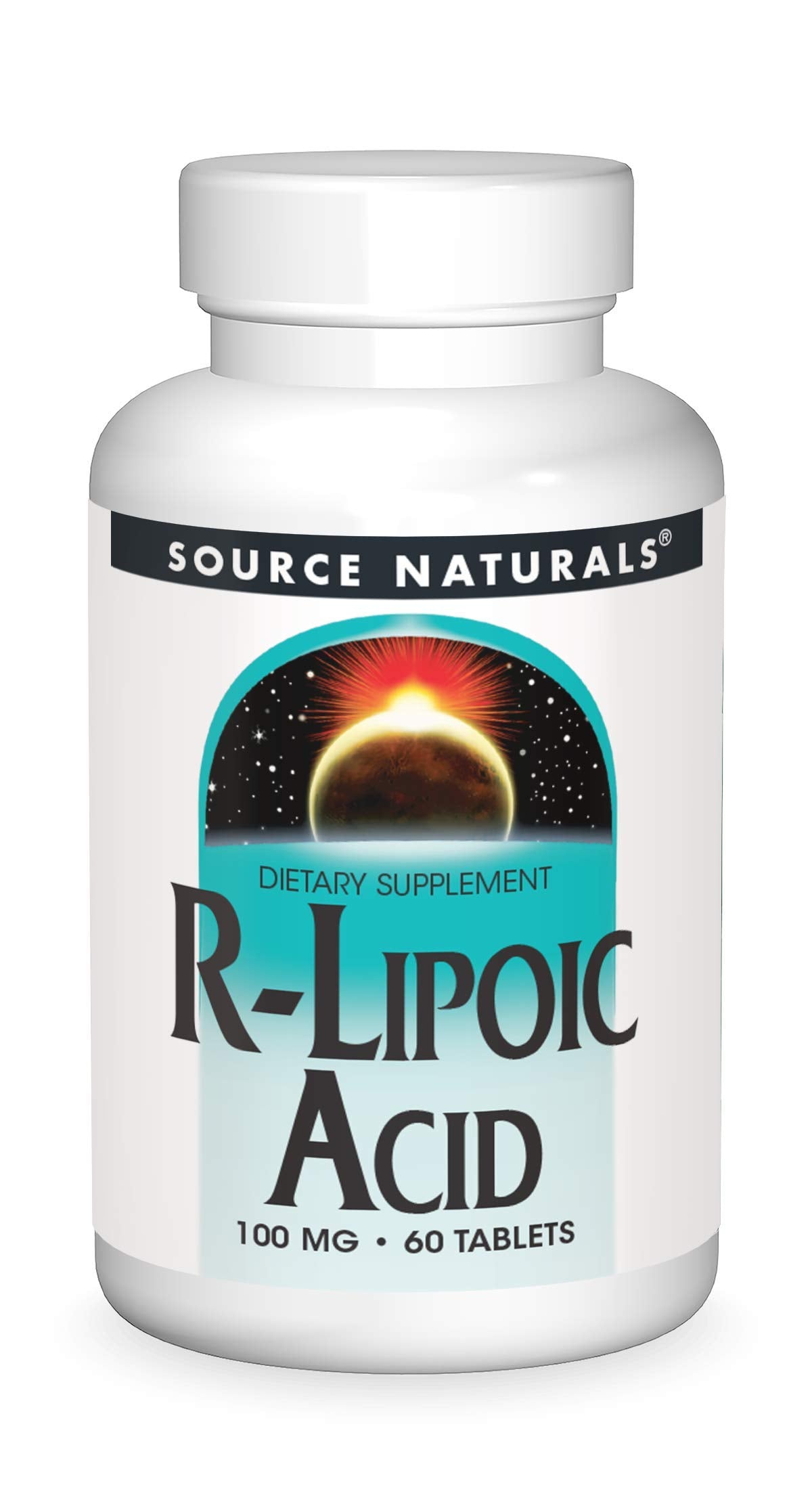 Source Naturals R-Lipoic Acid 100mg comprimés vue avant
