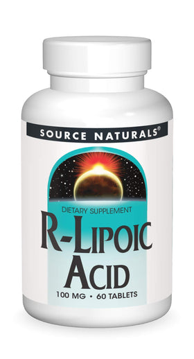 Source Naturals R-Lipoic Acid 100mg comprimés vue avant