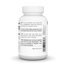 Source Naturals S-O-D 2000 unités 90 tablettes vue arrière