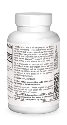 Source Naturals Serrapeptase boîte avec indication des ingrédients
