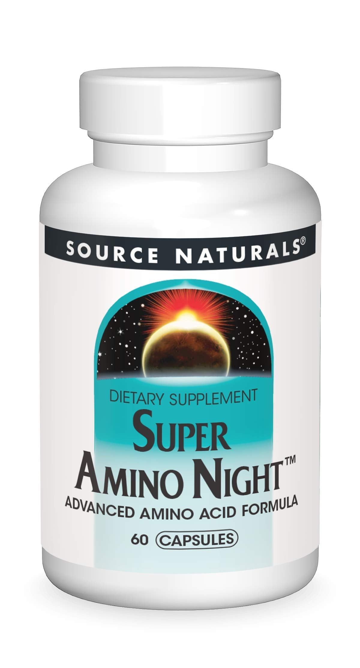 Source Naturals Super Amino Night 60 capsules vue avant