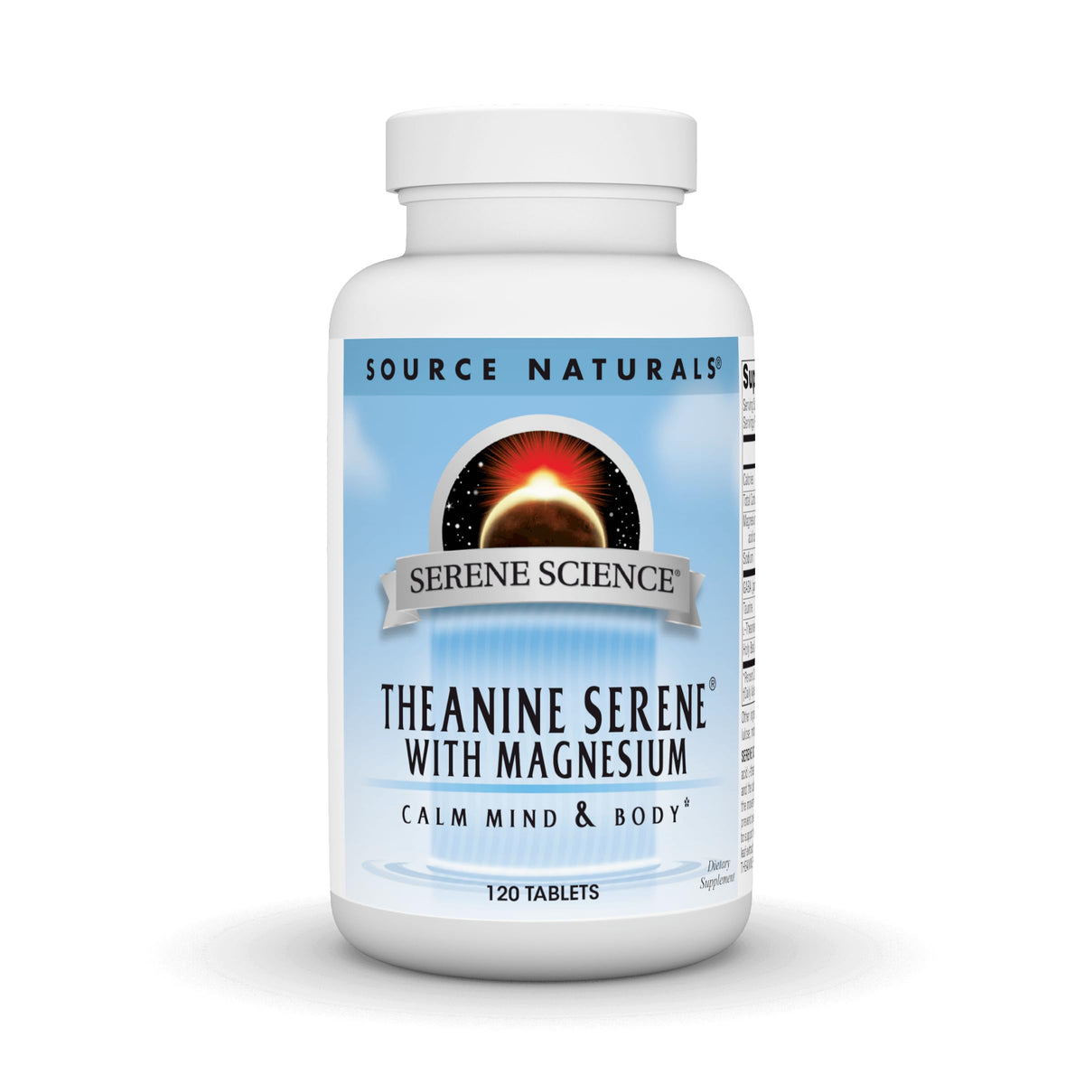 Source Naturals Theanine Serene 120 comprimés vue de face