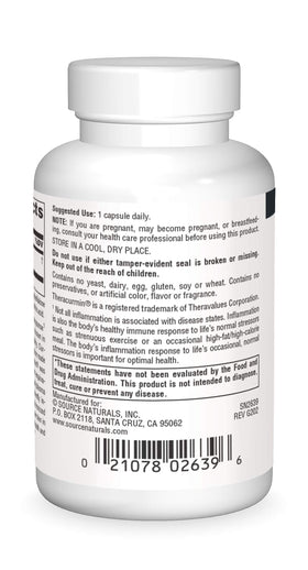 Source Naturals Theracurmin 300 mg capsules végétariennes avec étiquette