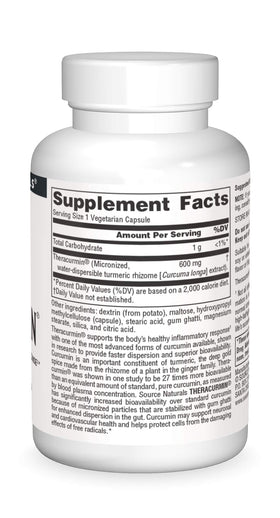Source Naturals Theracurmin 600 mg boîte côté