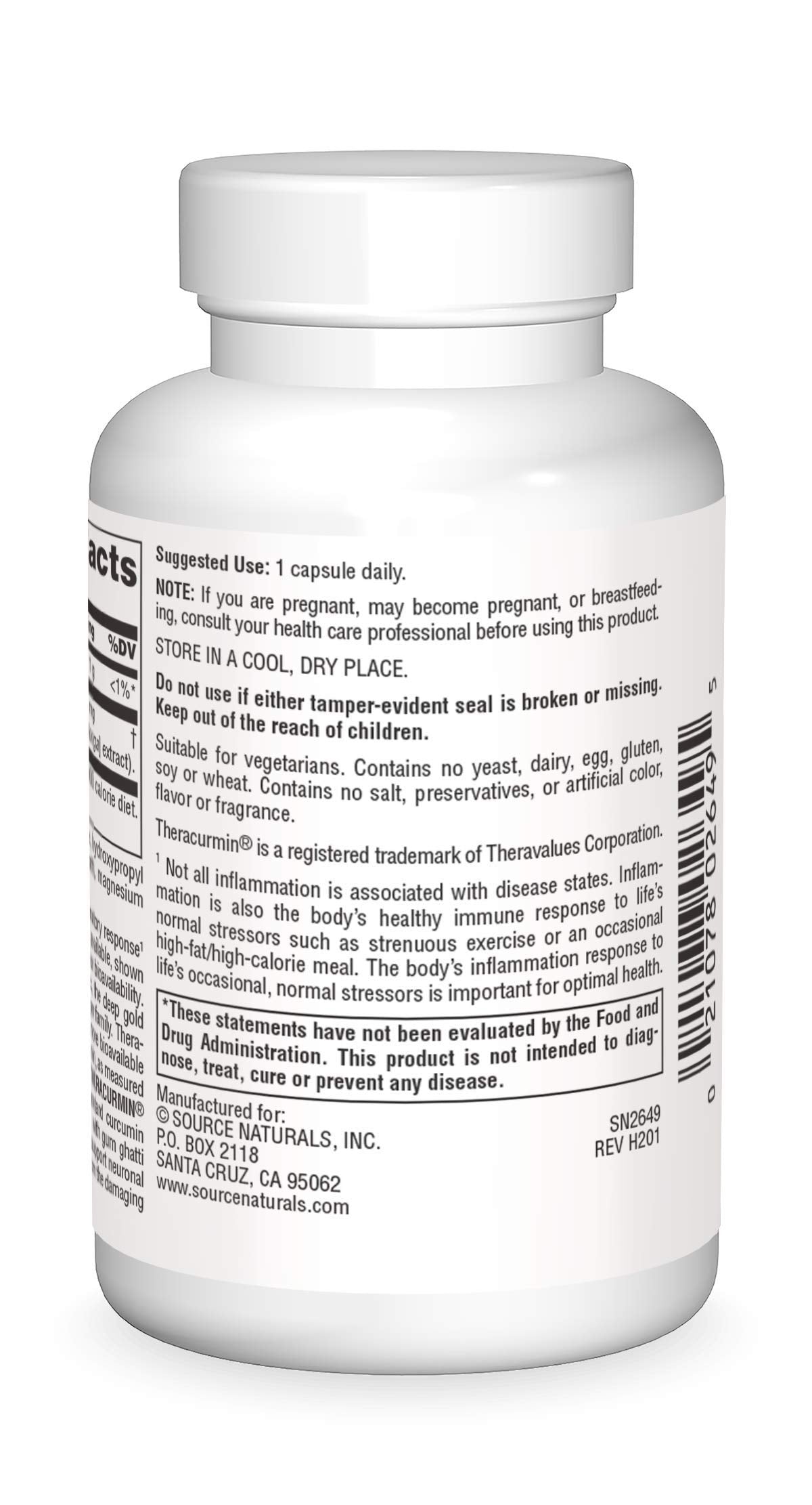 Source Naturals Theracurmin 600 mg capsule végétarienne