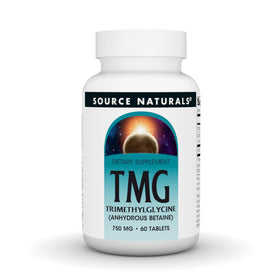 Source Naturals TMG 750 mg comprimés végétariens avant