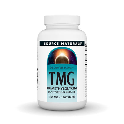 Source Naturals TMG 750 mg comprimés végétariens vue avant