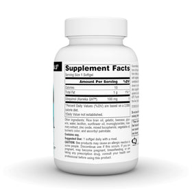 Source Naturals Ubiquinol CoQH 100mg gélules arrière