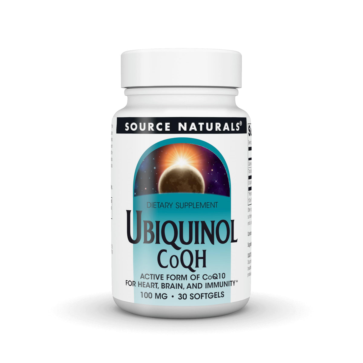 Source Naturals Ubiquinol CoQH 100mg softgels packaging front view