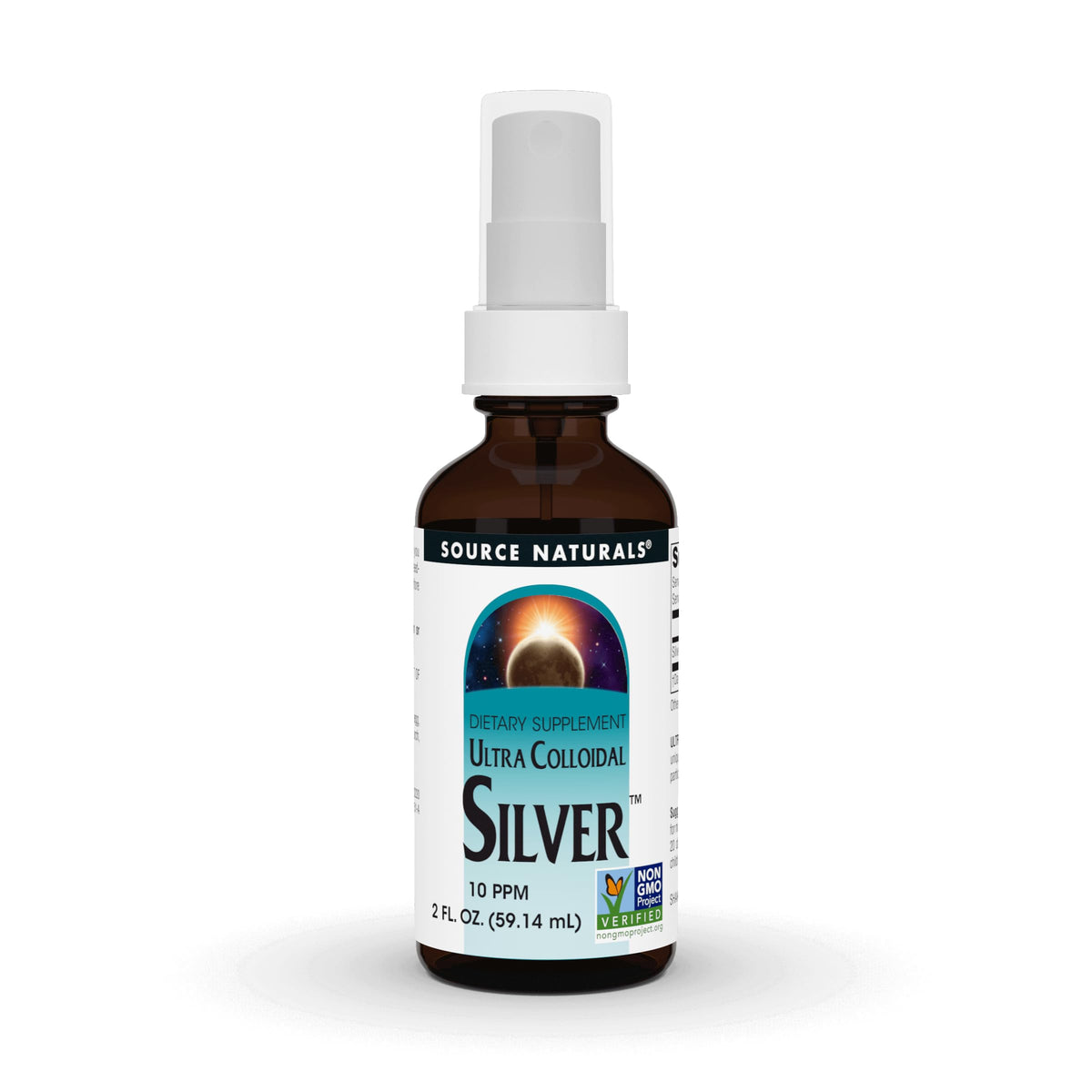 Source Naturals Ultra Argent Colloïdal 10 ppm 60 ml vue avant