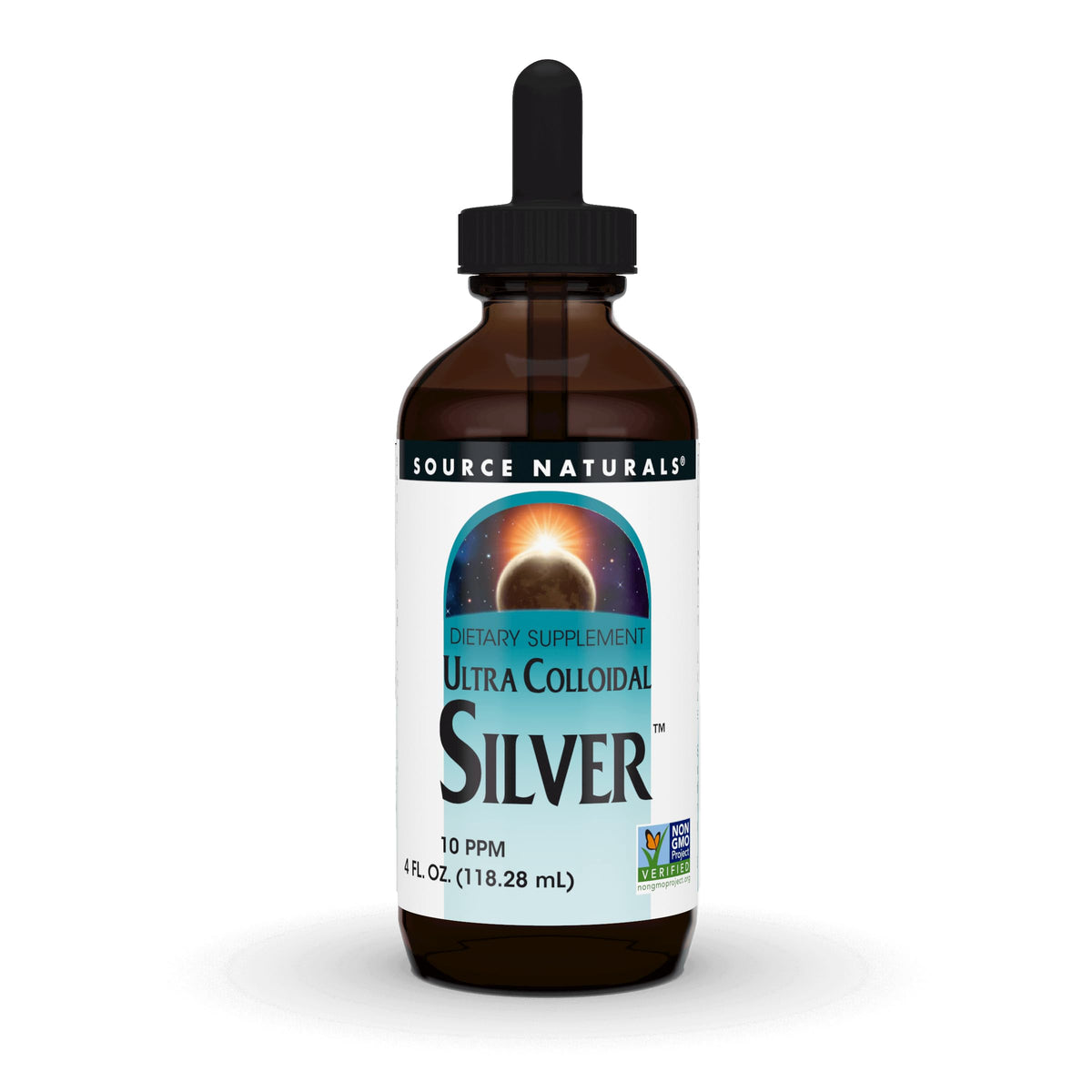 Source Naturals Ultra Colloidal Silver 10 ppm 4 oz bouteille vue avant